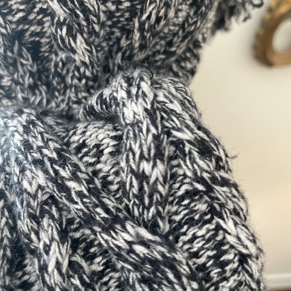 Intermix Deja Fringe Cable Knit Wool Blend Turtleneck Sweater - Picture 15 of 16